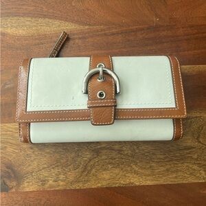 Coach Leather Wallet with Checkbook Cover